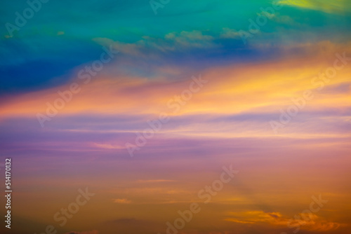 Colorful cloudy sky at sunset © vvvita