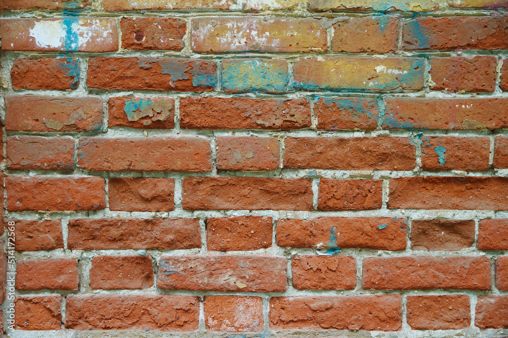Naklejka premium Background and texture of old brick wall