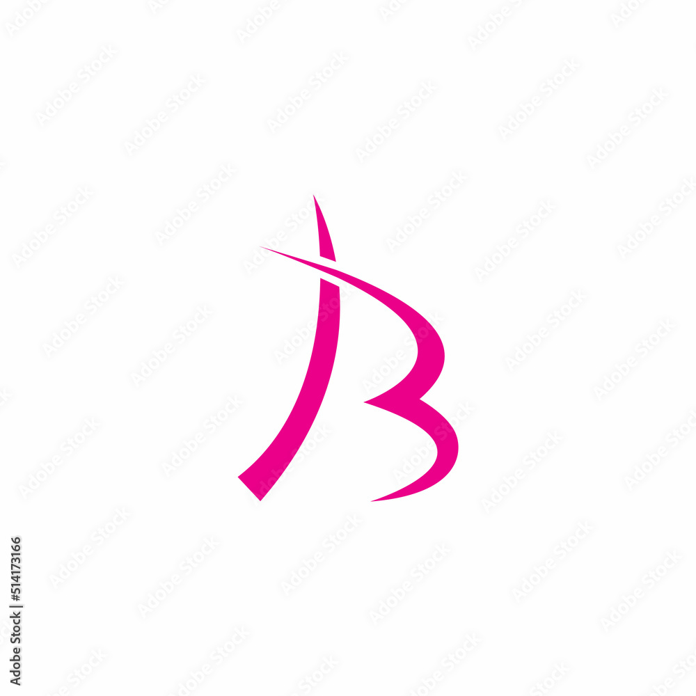 letter b simple curves line abstract logo vector letter b simple curves line abstract logo vector