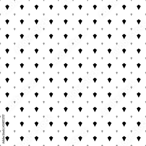 Square seamless background pattern from geometric shapes are different sizes and opacity. The pattern is evenly filled with black kite symbols. Vector illustration on white background