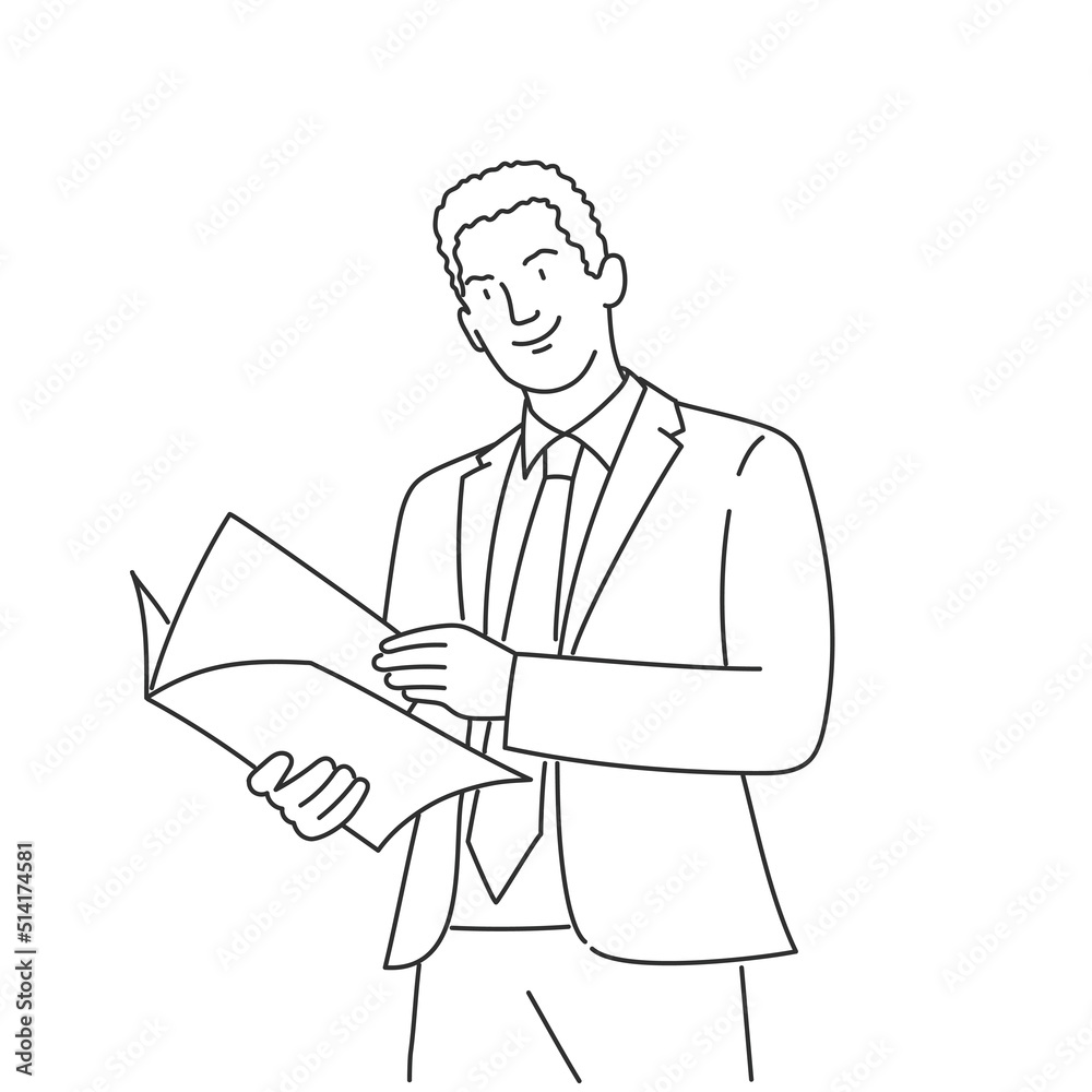 Man with documents, copybook. Business workshop concept. Man with documents, copybook. Business workshop concept.