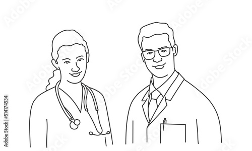 Medical staff team.