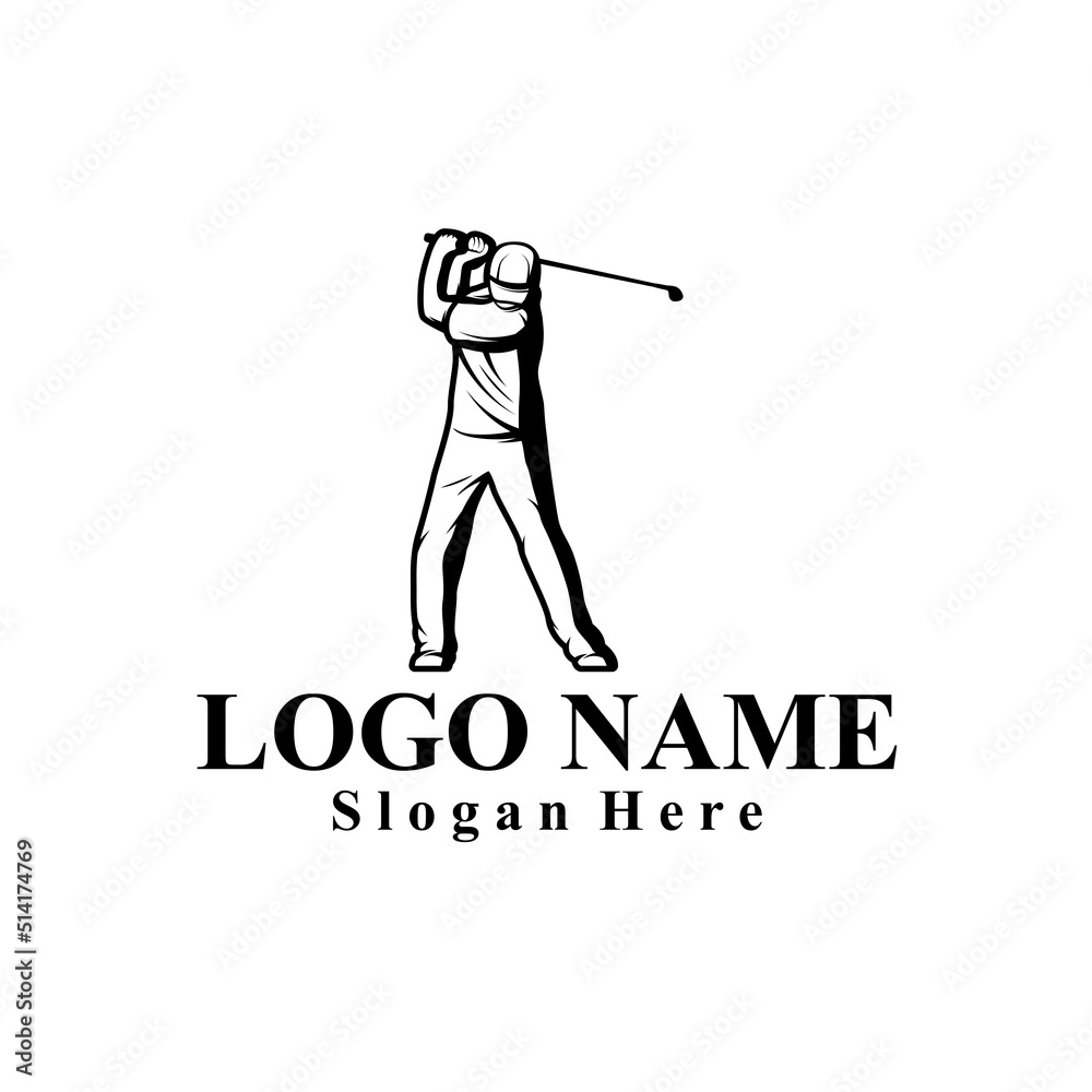 Golf sports themed vector logo Golf sports themed vector logo
