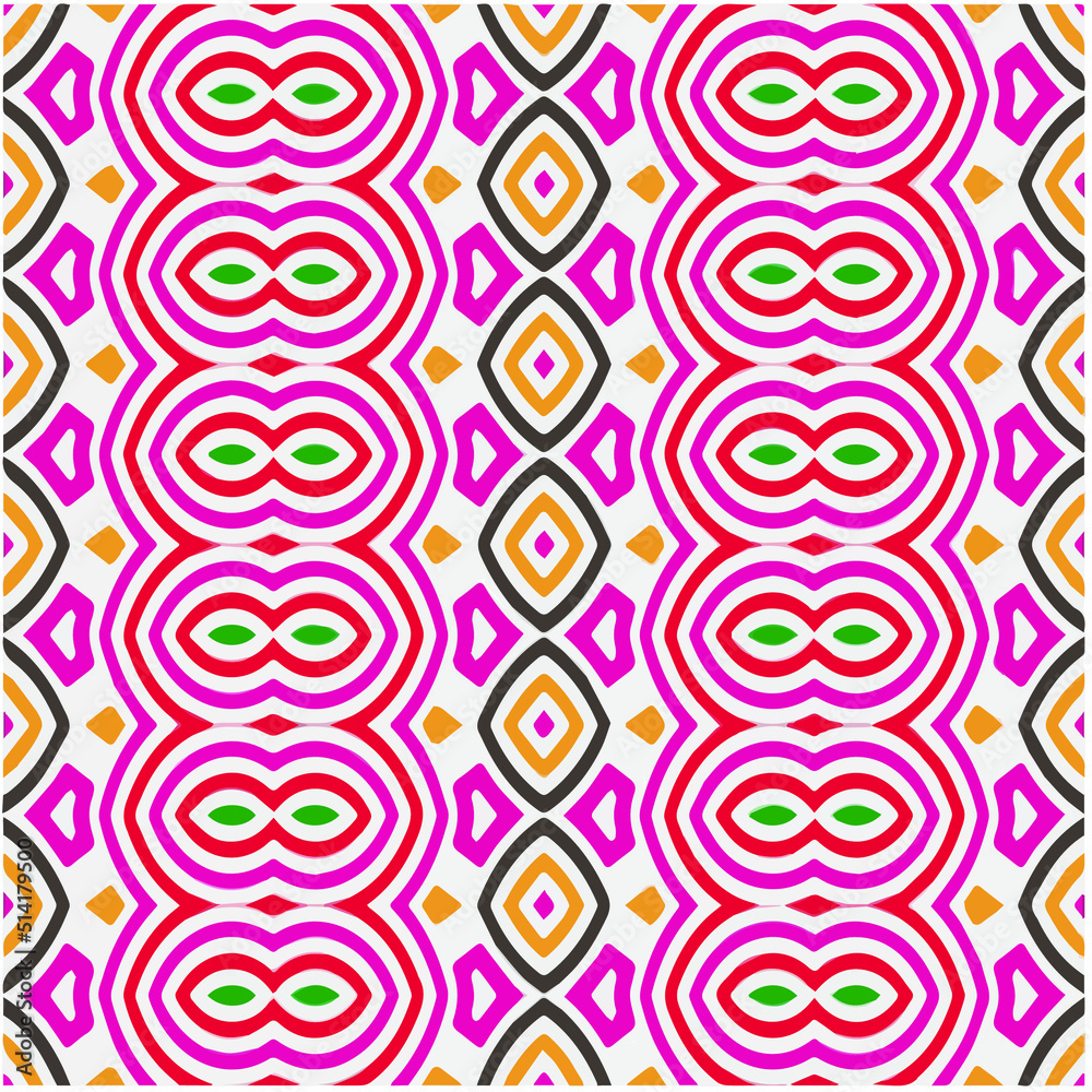 Seamless vector background with repeat pattern. multicolored  mosaic. Perfect for fashion, textile design, cute themed fabric, on wall paper, wrapping paper, fabrics and home decor.