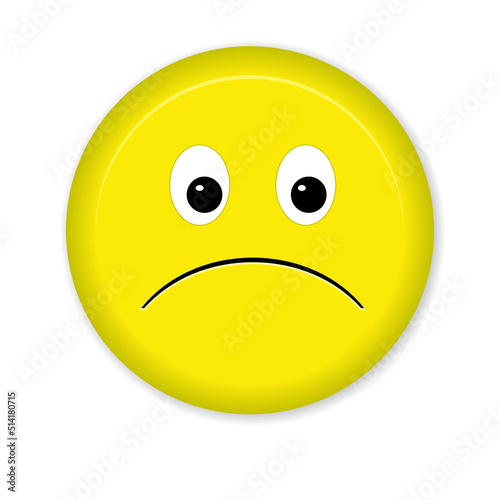 Sad Smiley Icon isolated on a white background