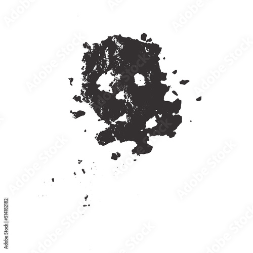 The silhouette of a skull in the grunge style . Vector abstract skull. An object on a deadly topic