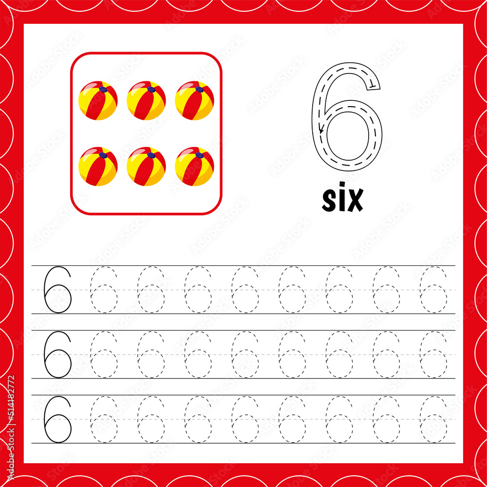 Cards with numbers for children. Trace the line. For kids learning ...