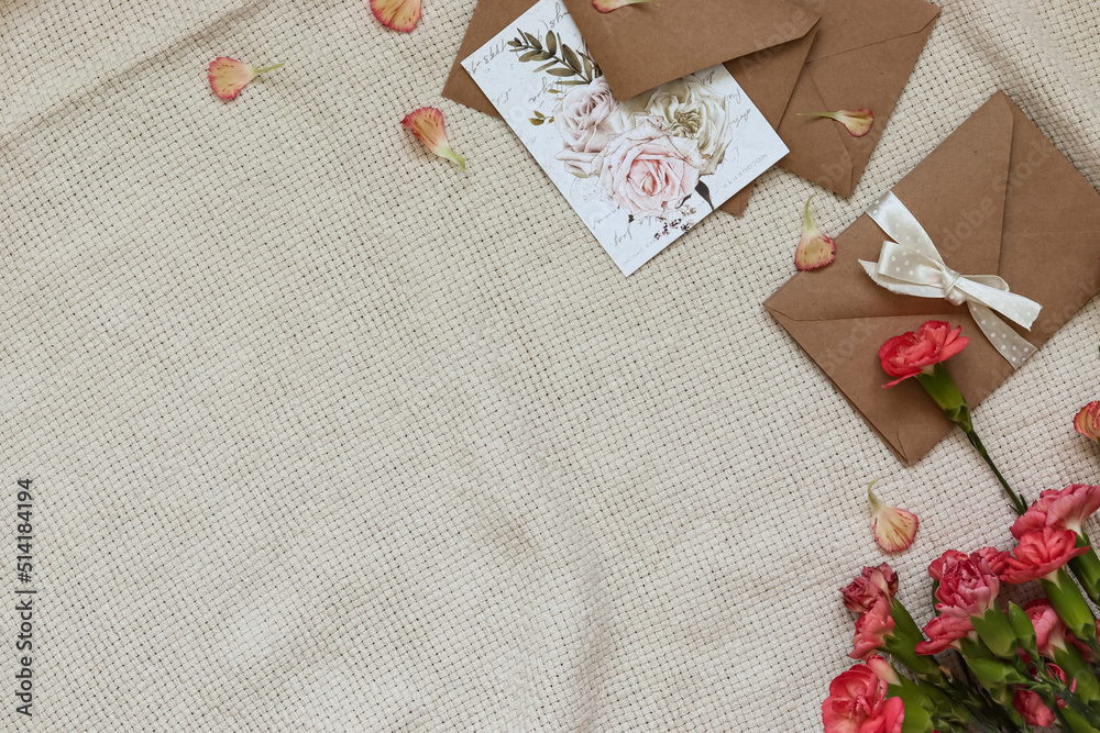 Vintage floral stationery