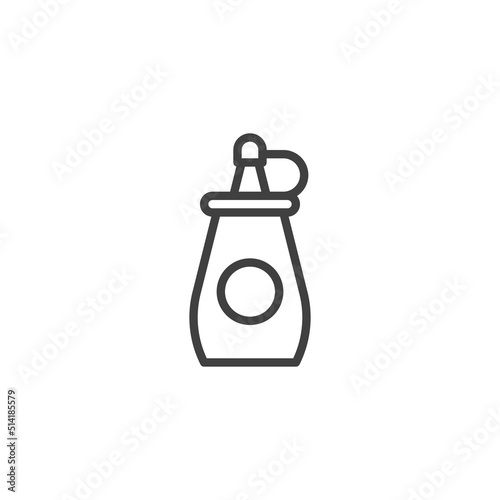 Mustard squeeze bottle line icon