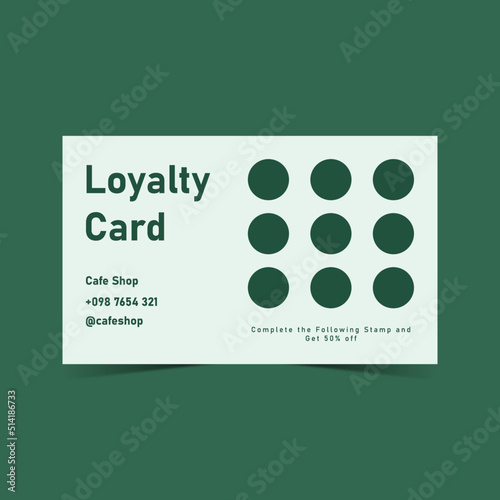 green loyalty card design. Gift Card Design