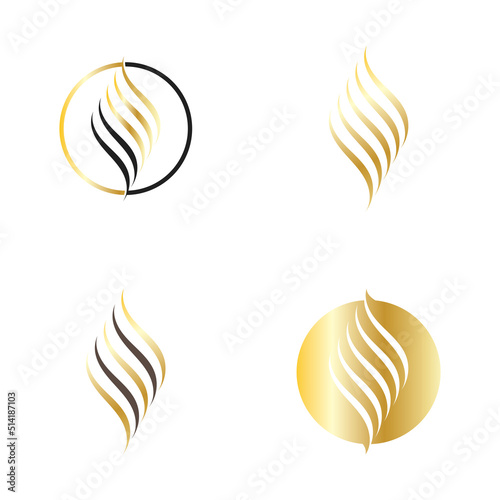 Hair treatment logo removal logo vector image design illustration