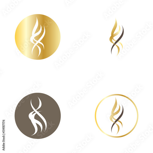Hair treatment logo removal logo vector image design illustration