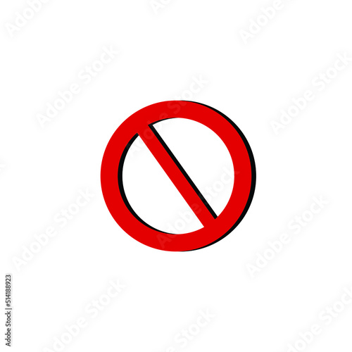 Free Download forbidden sign. vector symbol flat style on white background - GFXLoad
