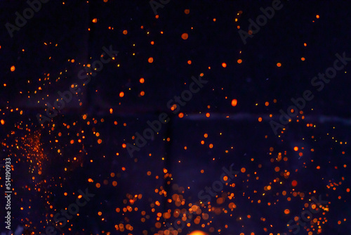 sparkles of fire, abstract background