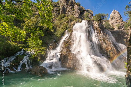Uçansu (cündüre)Waterfall, which is born in Gündoğmuş district at the summit of the Taurus Mountains and is approximately 50 m high, is known as the ‘hidden paradise in the forest.’