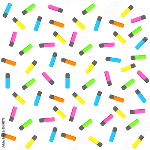 Colorful markers. jpg image. Set of markers on a light background. colored markers. Icon markers. jpeg image illustration.Isolated rainbow of colorful pen markers. 