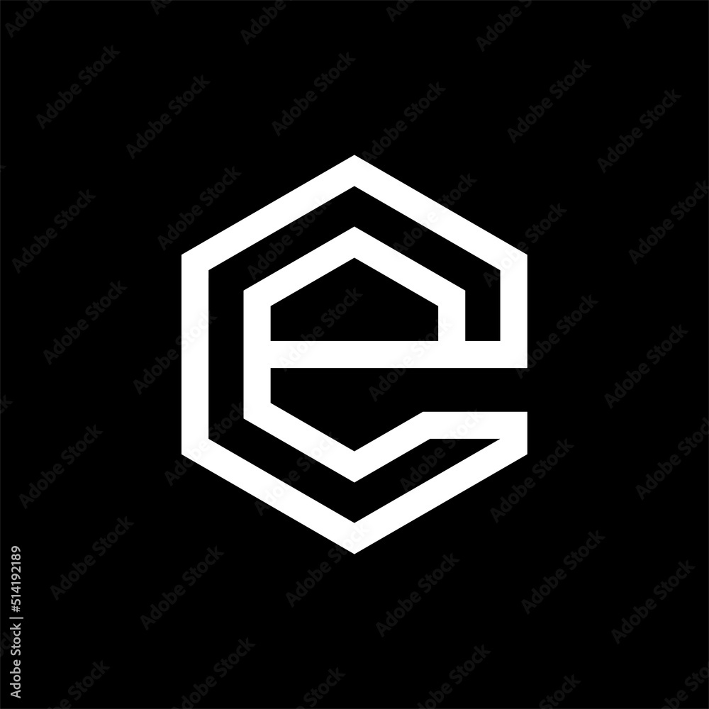 Initial Letter E Hexagon Logo Design Stock Vector Initial Letter E Hexagon Logo Design Stock Vector