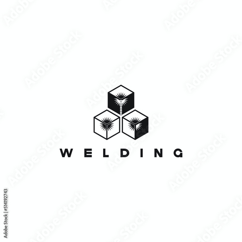 
illustration consisting of an image of a welded structure in the form of a symbol or logo