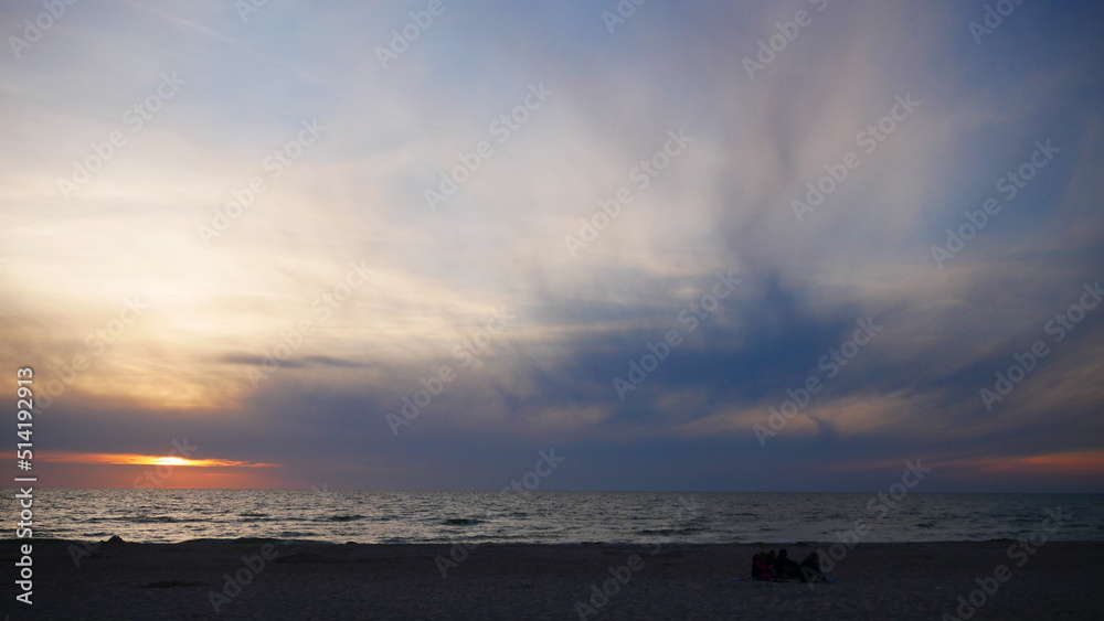 Cloudy sky during sunset over the Baltic Sea Cloudy sky during sunset over the Baltic Sea