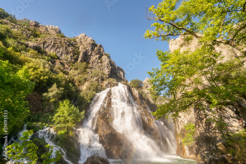 Uçansu (cündüre)Waterfall, which is born in Gündoğmuş district at the summit of the Taurus Mountains and is approximately 50 m high, is known as the ‘hidden paradise in the forest.’