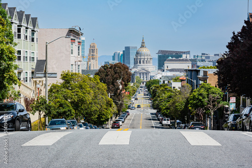 Civic Center view from Alamo Square, San Francisco, California
