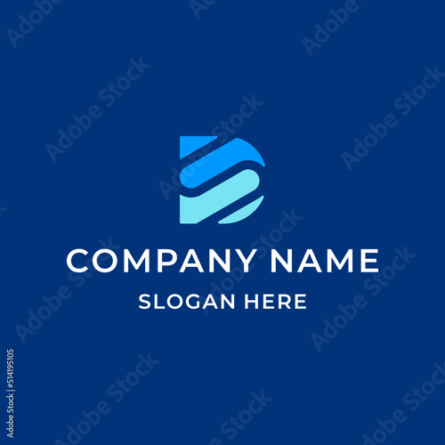 letter DS logo design concept