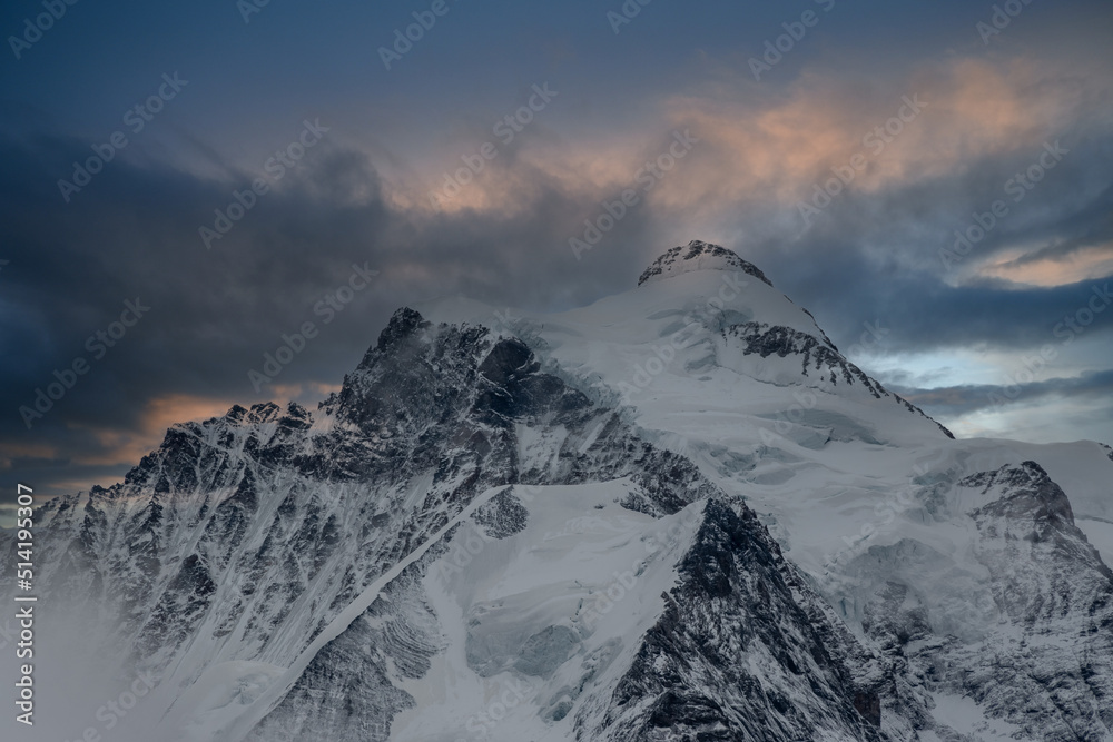 Views from the Birg (2,684 m) in the Bernese Alps, overlooking the Lauterbrunnen valley.Switzerland.