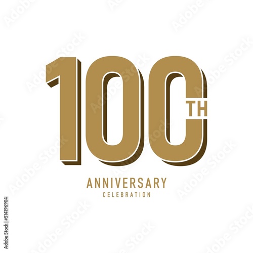 100 Years Anniversary Celebration, Vector Design Illustration Template