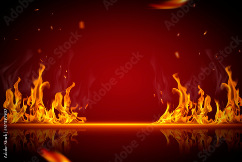 Tela Burning flame effect