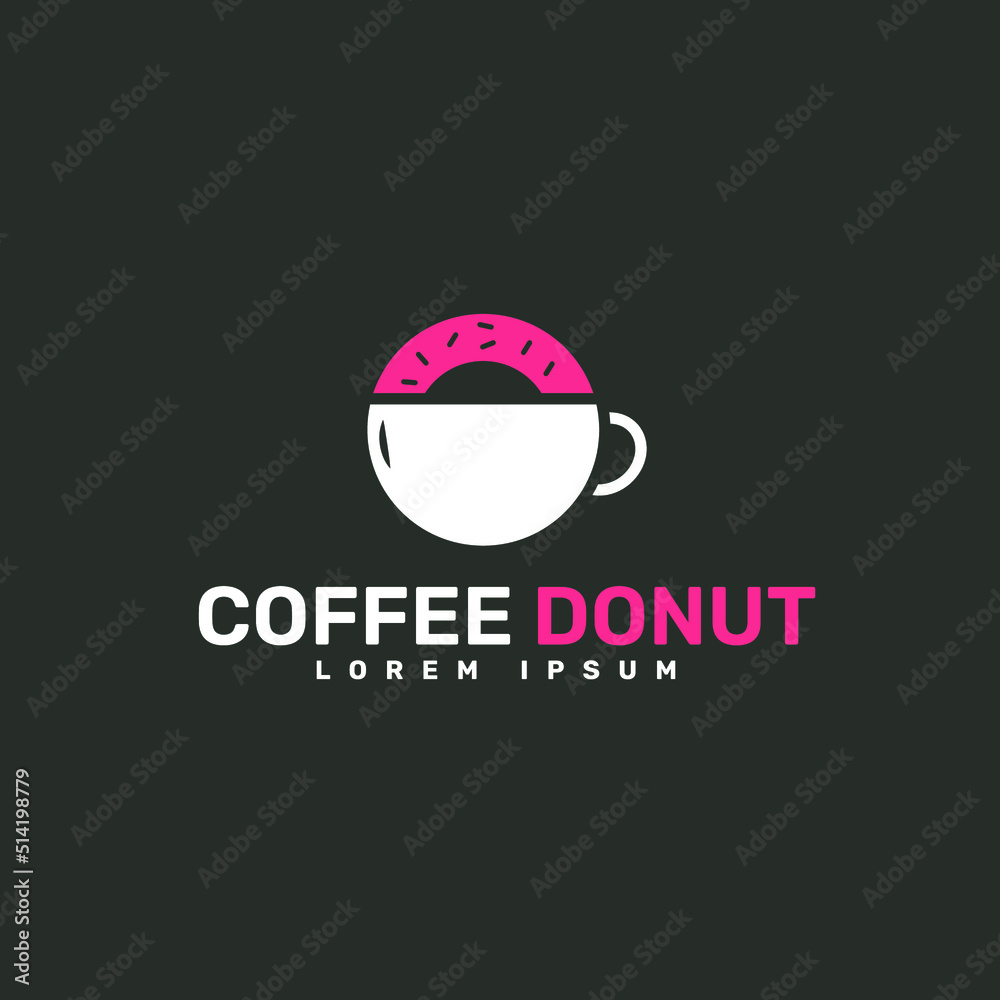 coffee donut logo design template coffee donut logo design template