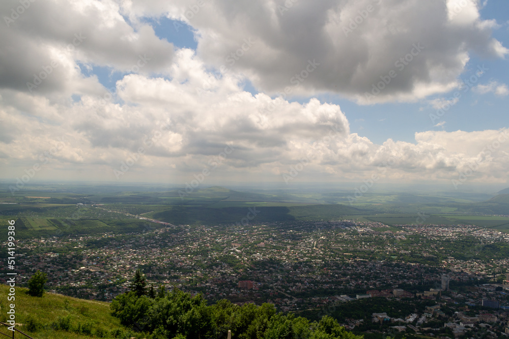 View of the city of Pyatigorsk from above. Caucasian Mineral Waters