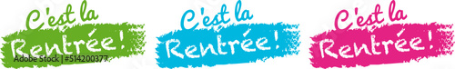 Écriture à la craie tableau d'école, c'est la rentrée des classes !