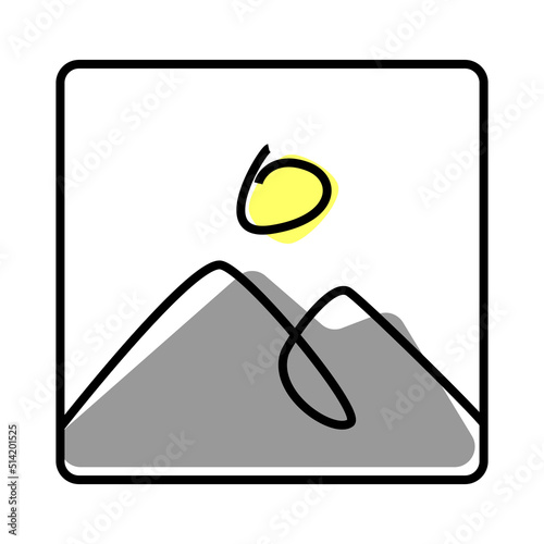 No image available icon. Simple two colors Template for No image or Picture coming soon and placeholder. Vector illustration isolated on white background