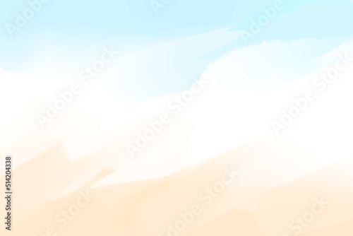 Brushed painted abstract background in blue and orange color. Vector eps 10.