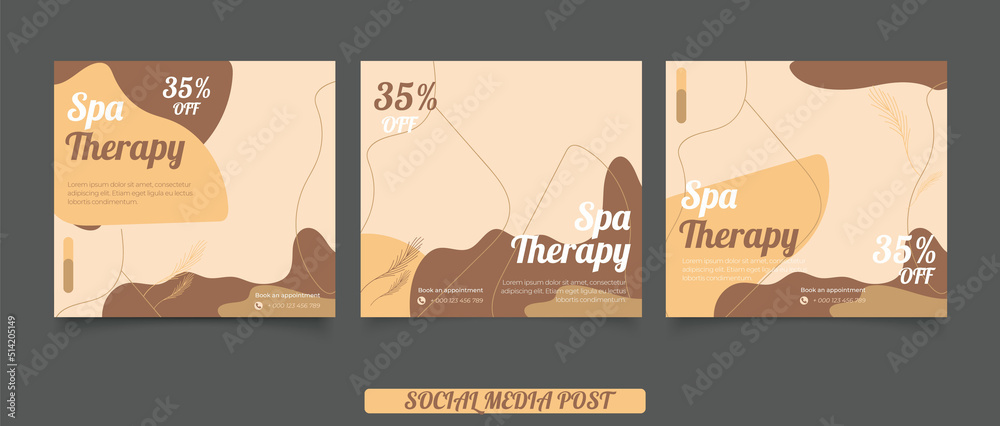 Spa banner collection for social media post