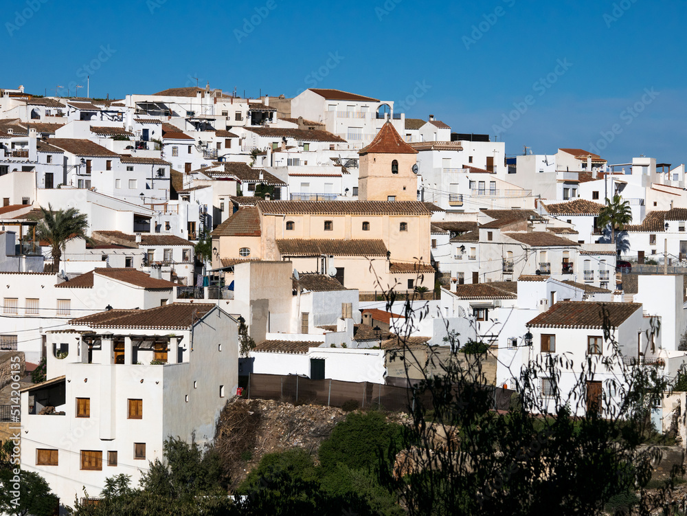 View of the village of Bedar, Almeria, Andalusia, Spain