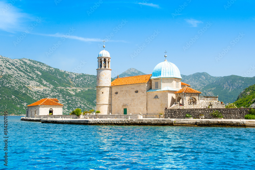 A beautiful summer landscape of the Bay of Kotor coastline - Boka Bay