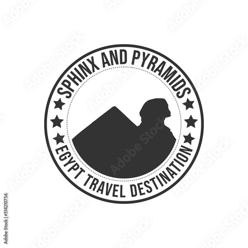  Spinx and pyramids silhouette travel destination