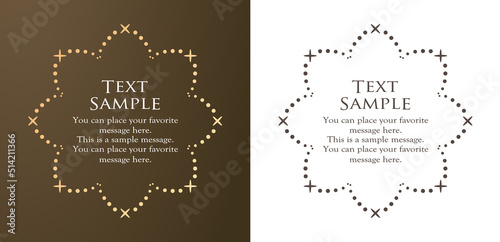 高級感のあるカードデザイン。アンティークな装飾デザイン。エレガントな縁の模様。