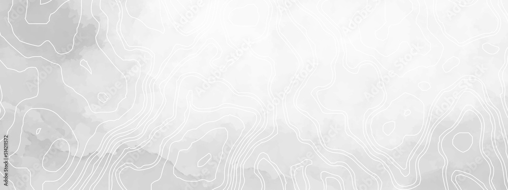 Landforms White Background White wave paper curved reliefs abstract background, Vector geographic ...