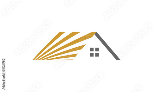 bright, light house finance business logo template illustration