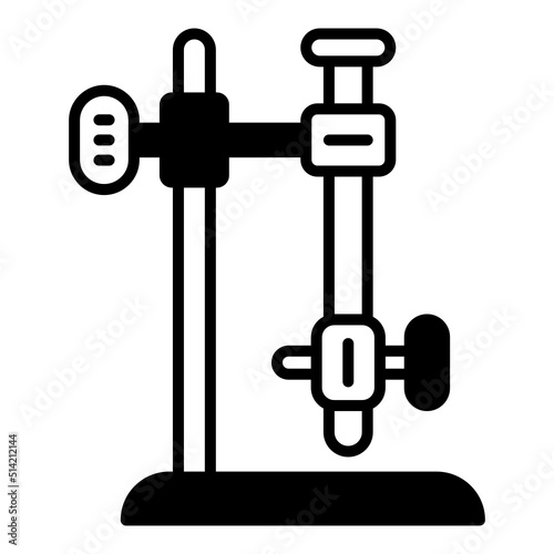 burette stand icon on transparent background