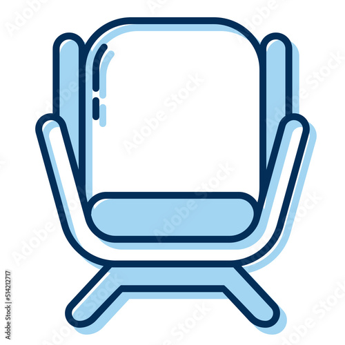 reading chair icon on transparent background