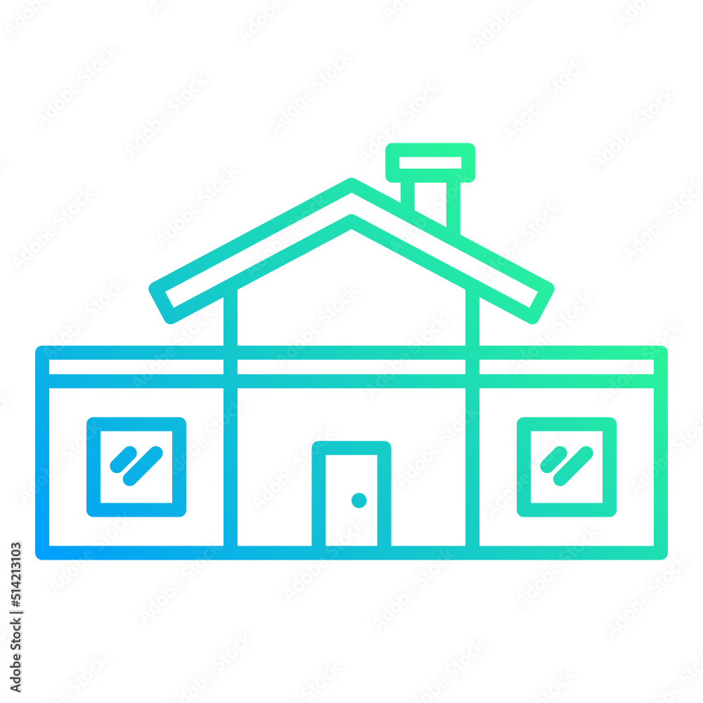 modern house icon on transparent background modern house icon on transparent background
