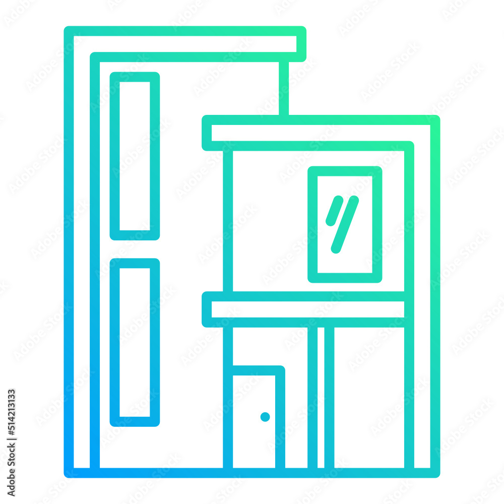 modern house icon on transparent background modern house icon on transparent background