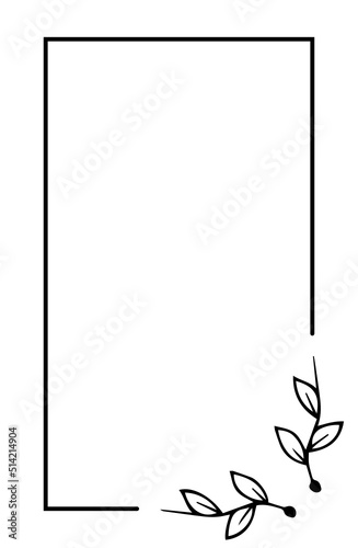 leaves rectangle frame