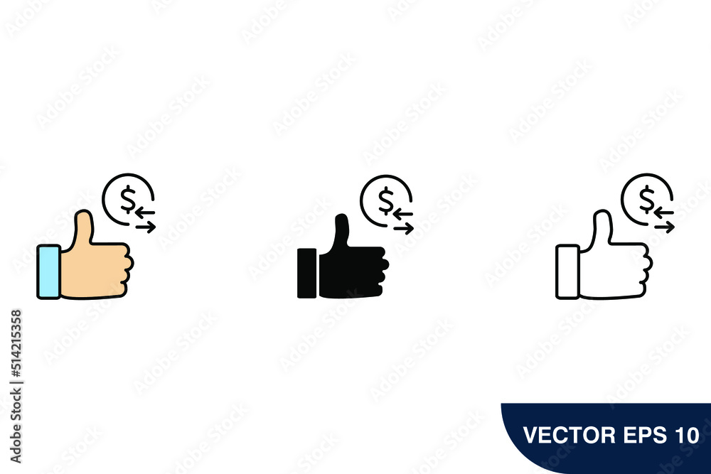 money back icons symbol vector elements for infographic web money back icons symbol vector elements for infographic web