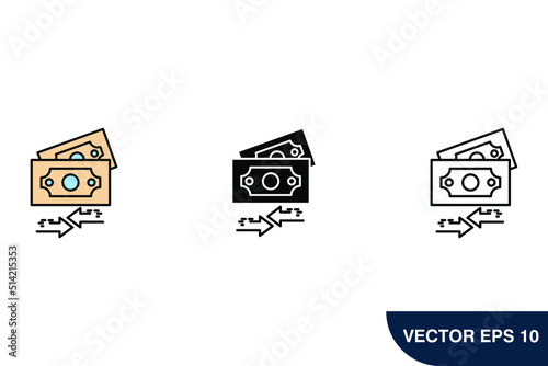 money back icons symbol vector elements for infographic web