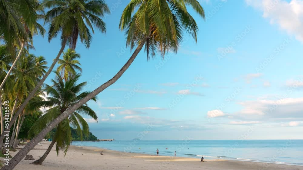 The beach is beautiful in the evening, Thungwualaen beach, Chumphon, Thailand, Jun 30, 2022.