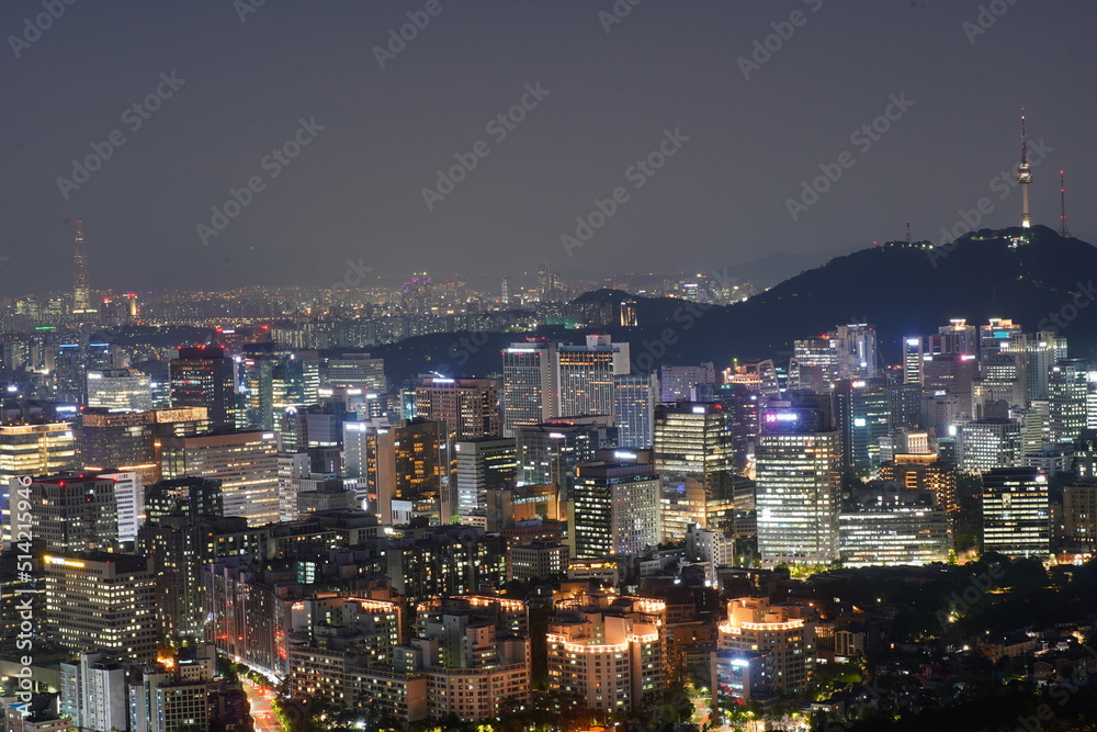 인왕산, 인왕산 야경, 서울, seoul, Republic of korea